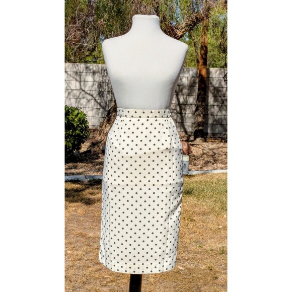 1980's Vintage Original Fashion Sz 7 Retro Polka Dot 2-Pc Blouse & Skirt Set GUC - Picture 5 of 8